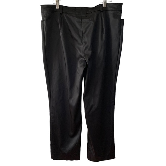 Vintage Basler Women’s Black Satin Pants Size Large High Rise Straight Leg - Picture 5 of 10